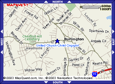 Map to United Church - Christ Congregational